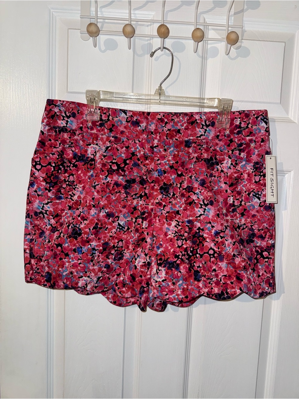Fit & Flare Women's Pink Floral Athletic Shorts